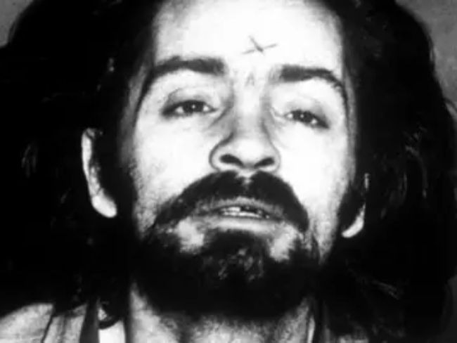 Charles Manson With a X Tattoo On His Forehead